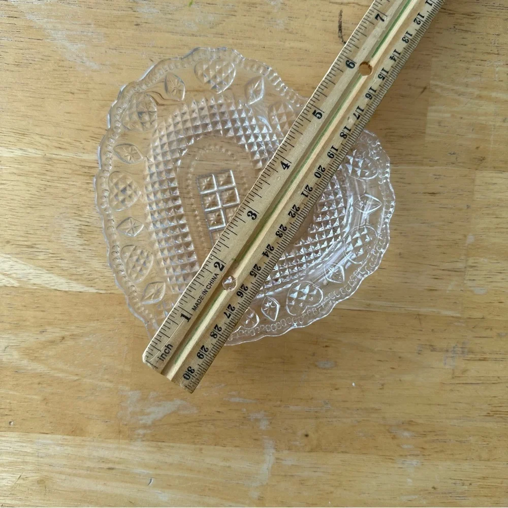 Vintage 70s Avon Glass Heart Trinket Dish